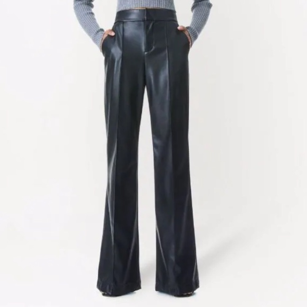 Alice + Olivia Flare Leather Pants